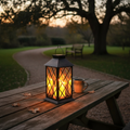 Solar Garden Hanging Lantern with LED Candles