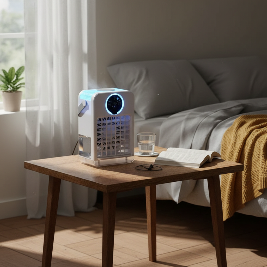 Compact Mist Cooling Fan with Touchscreen
