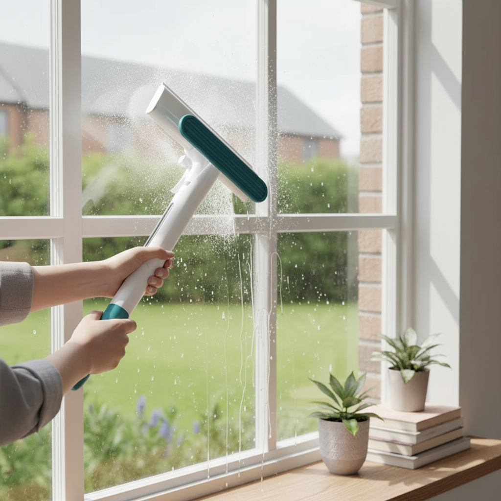 Window Spray Mop with Glass Cleaner