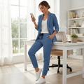 Women's Elegant Blazer & Trousers Set