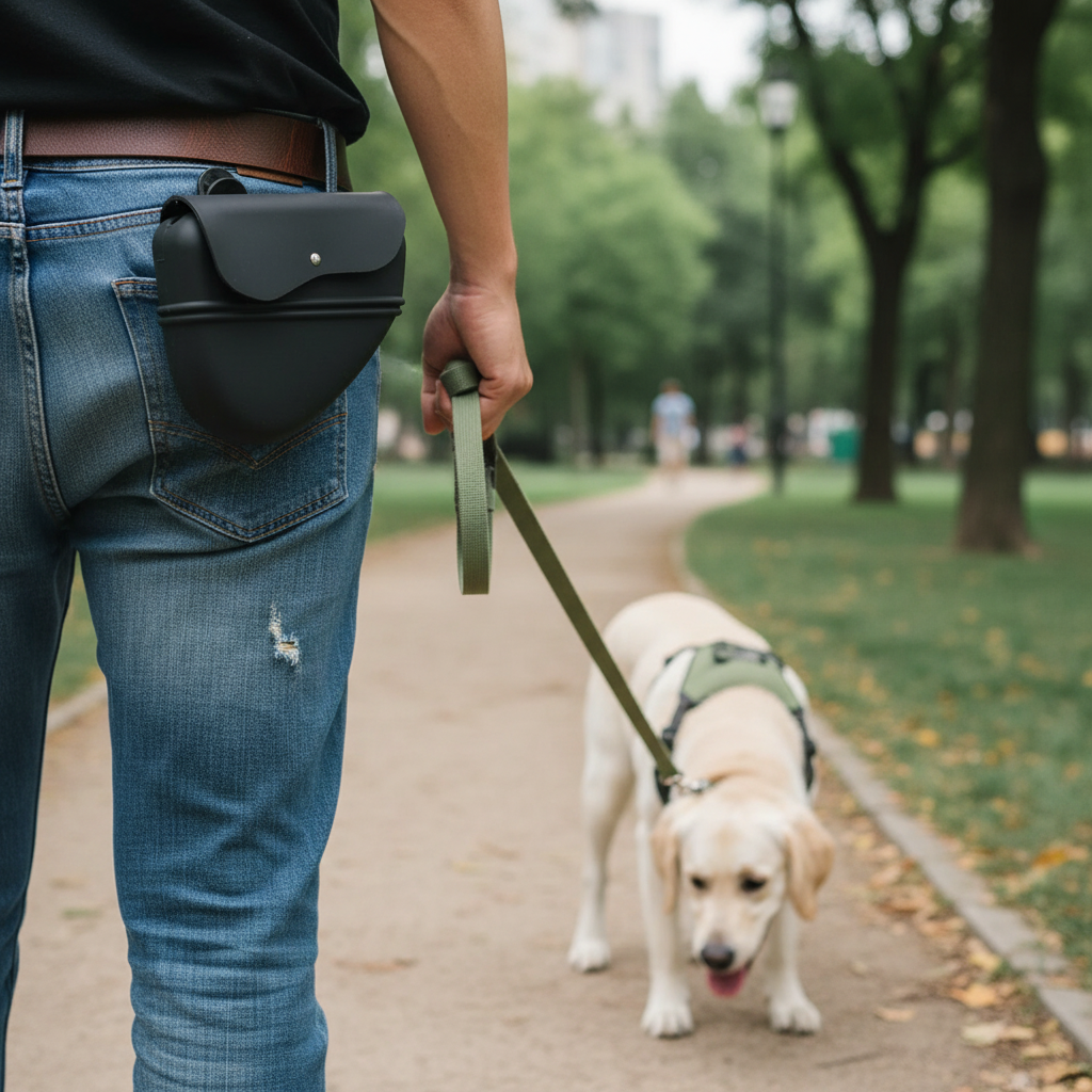 Silicone Dog Treat Pouch with Waist Clip