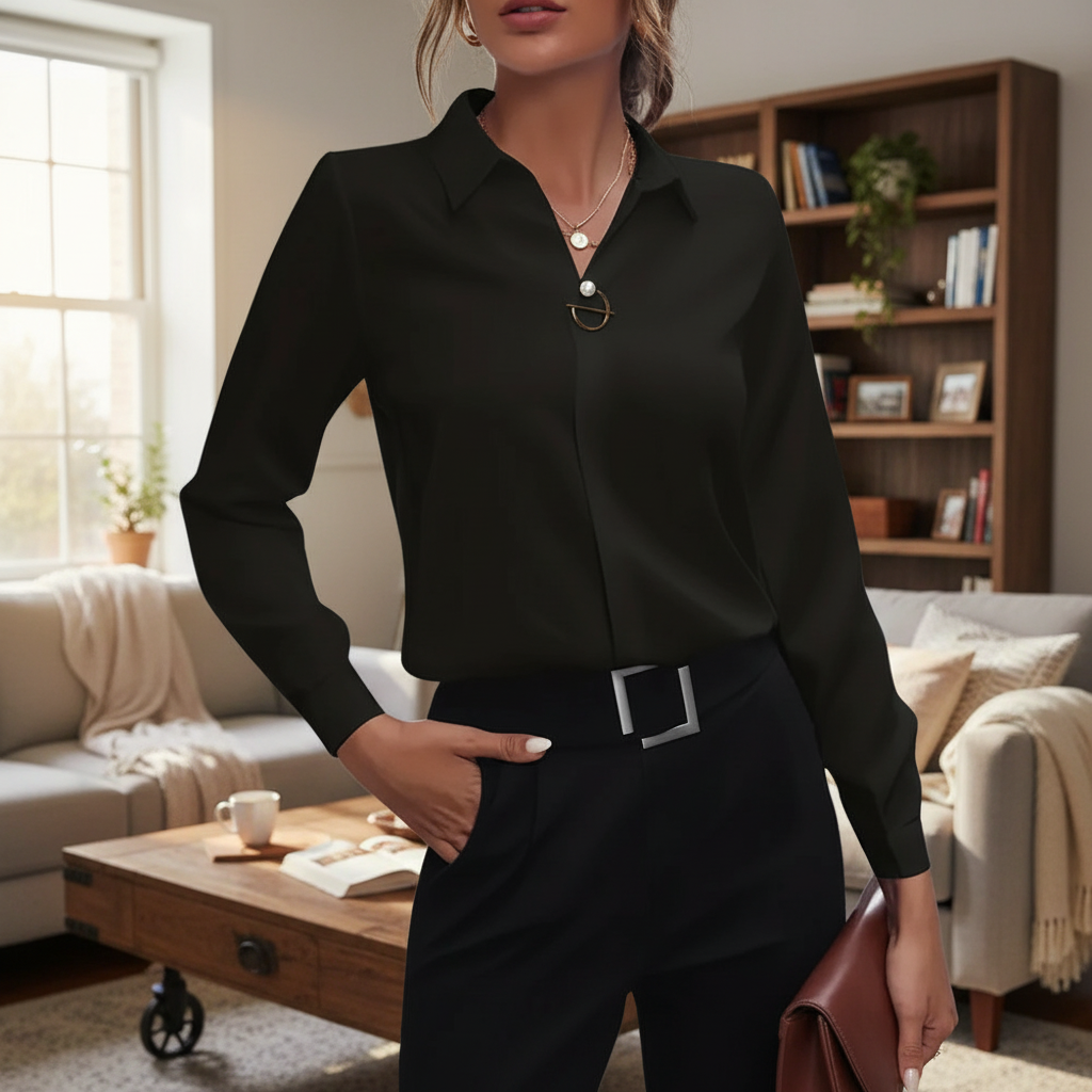 Elegant Plain Women's Blouse in 5 Colors