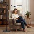 LED Magnifying Floor Lamp with Gooseneck Arm