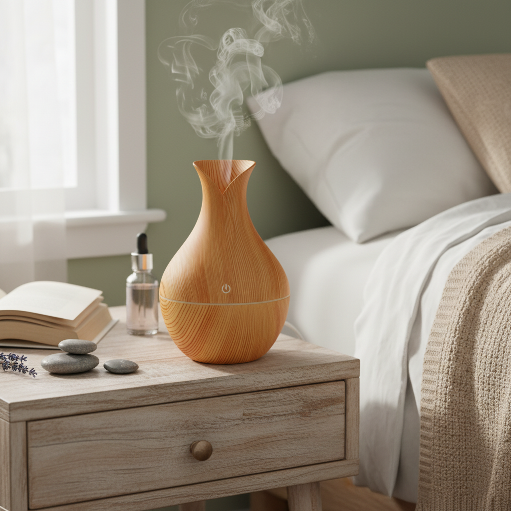 Wood Essential Oil Diffuser - 130ml Ultrasonic