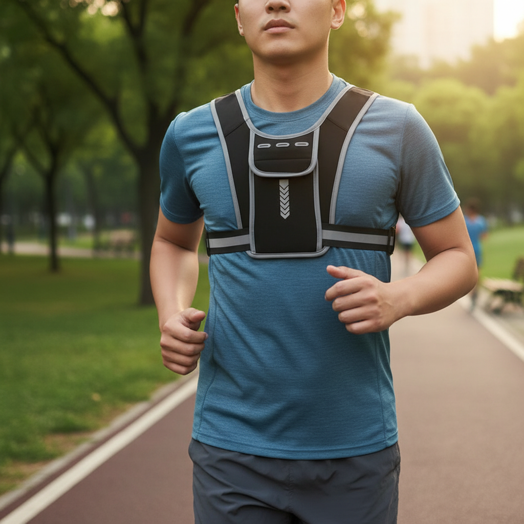Reflective Running Vest with Phone Pocket