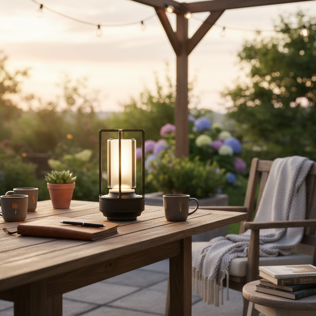 Modern Cordless LED Table Lamp with Touch Control