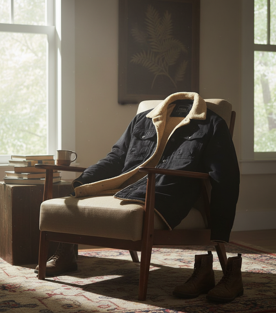 Foldover Collar Aviator Jacket | AtlasBay