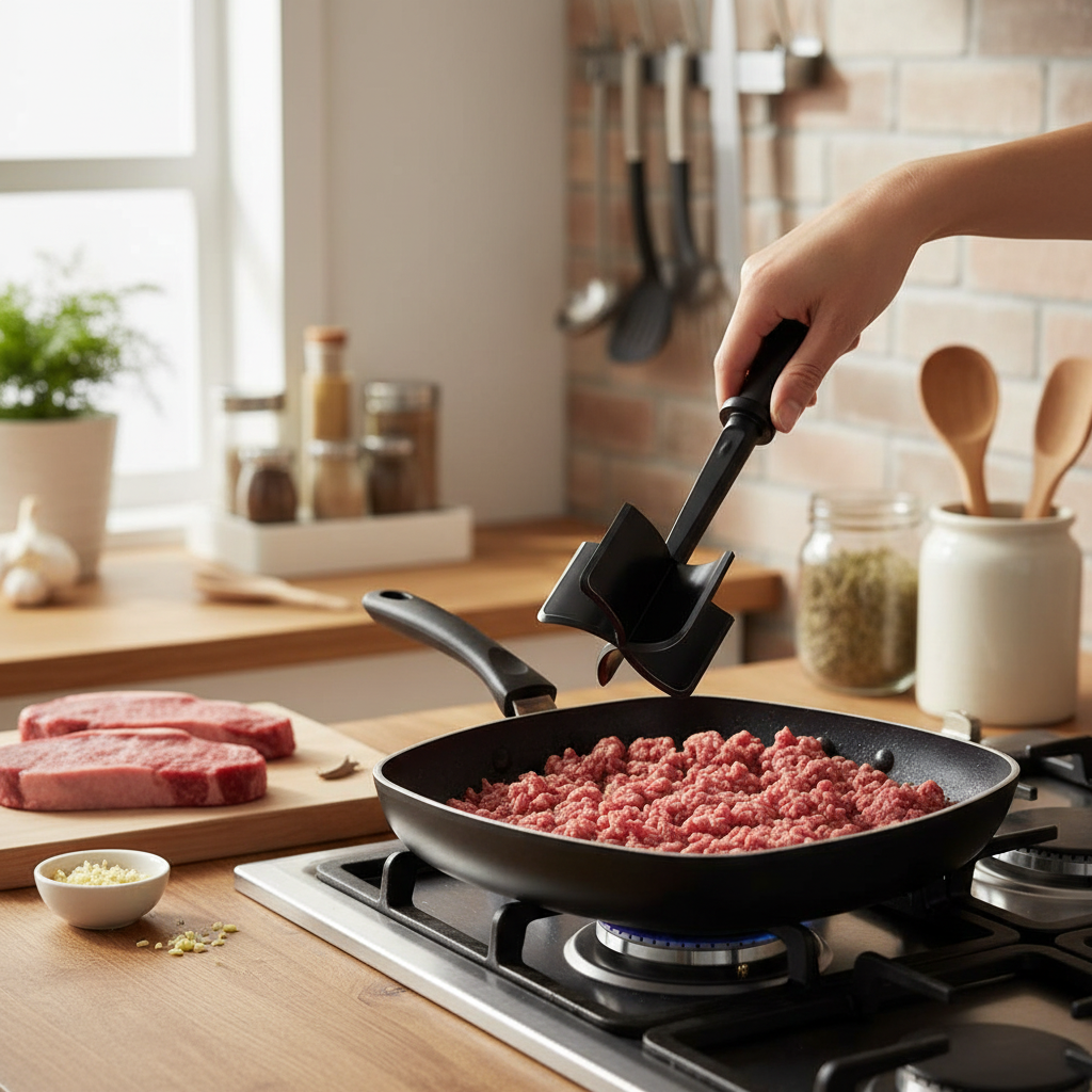 Heat-Resistant Meat Chopper - 5-Blade Kitchen Tool
