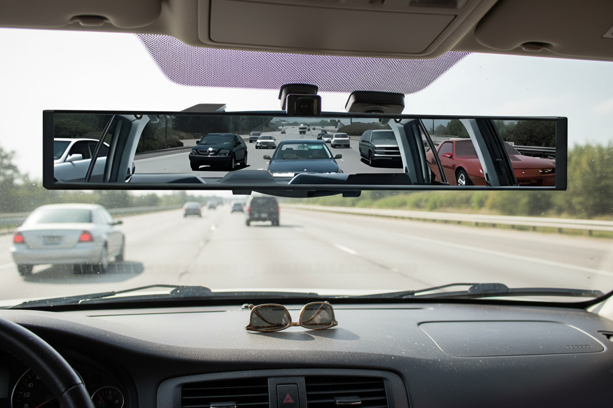 Wide-Angle Blind Spot Rearview Mirror | 11.8" Clip-On