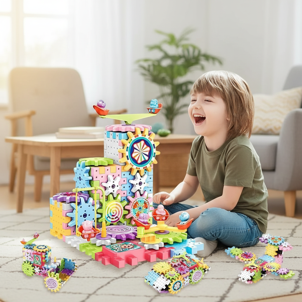 263 Piece Electric Building Blocks Kit for Kids