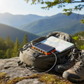 Solar Power Bank with LED Light - 25000mAh