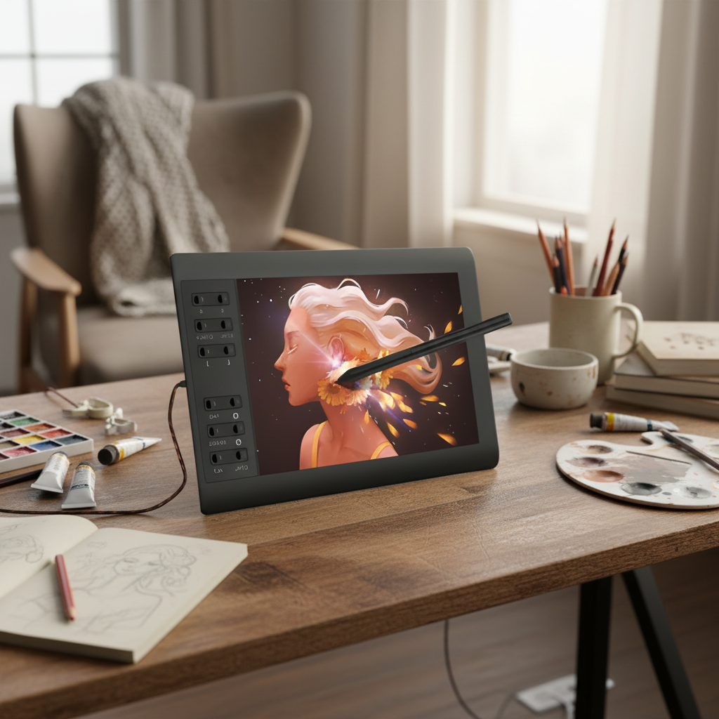 AtlasBay Graphic Tablet with Pressure Pen & Smart Keys