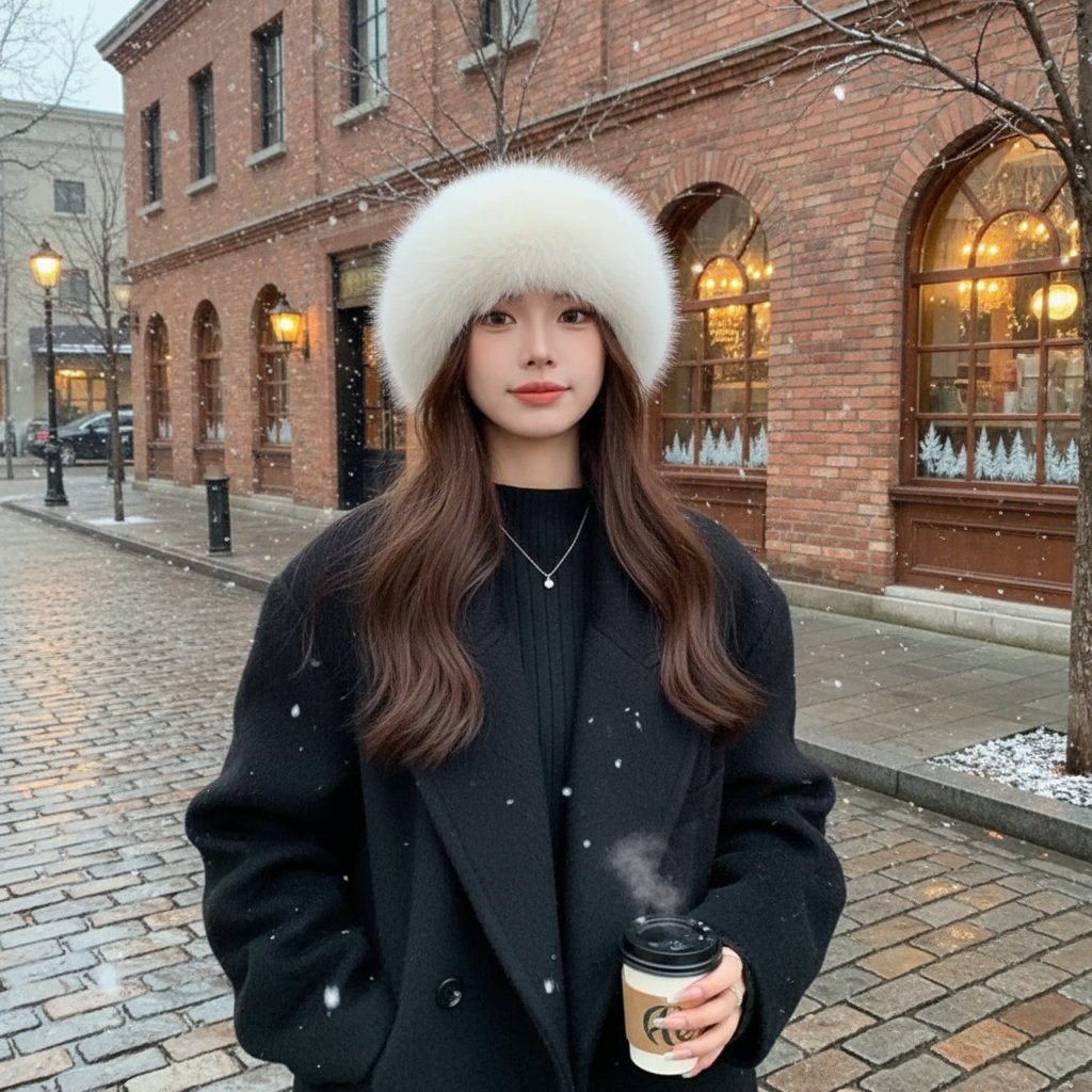 Women's Plush Winter Bucket Hat in Faux Fur