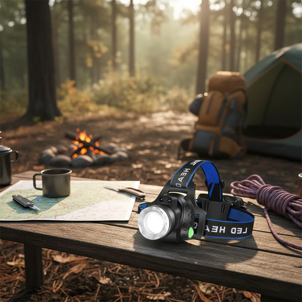 990000LM Rechargeable LED Headlamp with Zoom