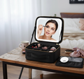 Makeup Bag with LED Mirror and Lighting