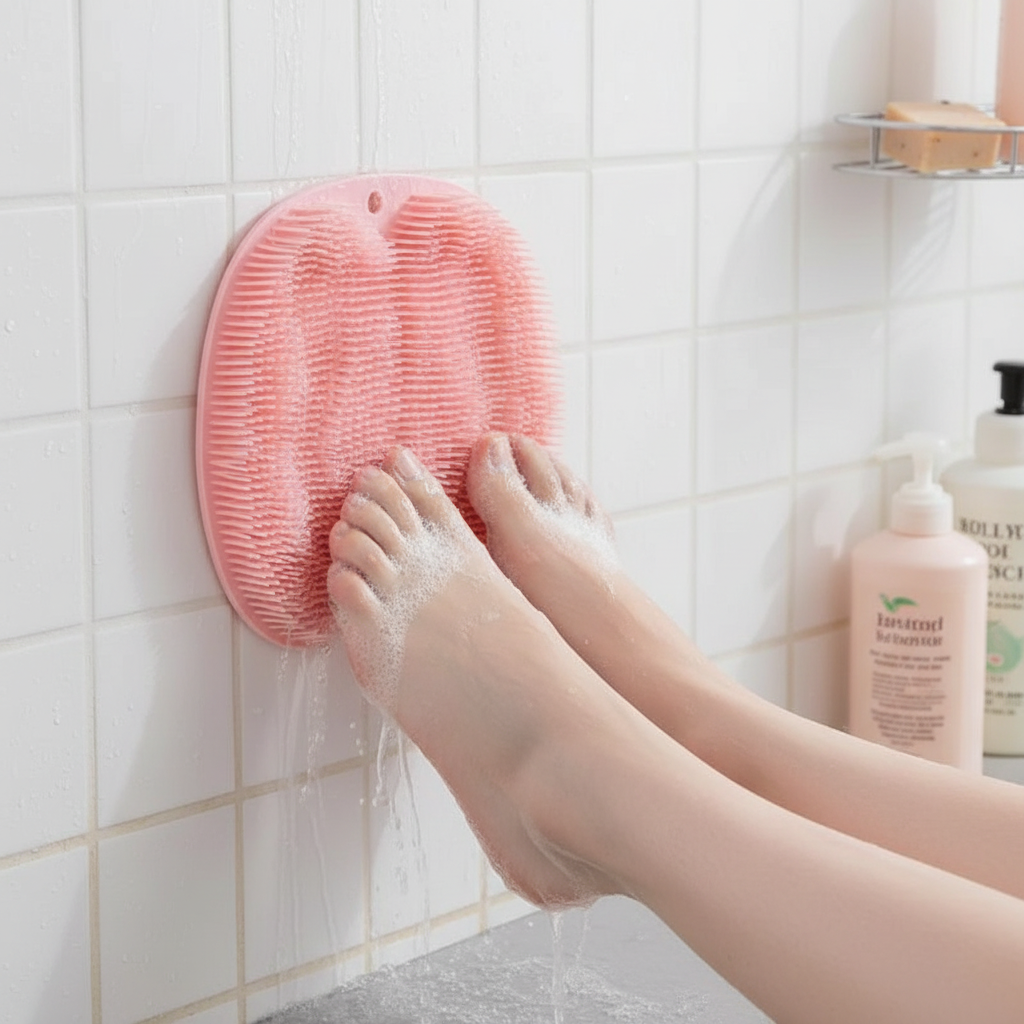 Back and Foot Massage Brush with Suction Cups