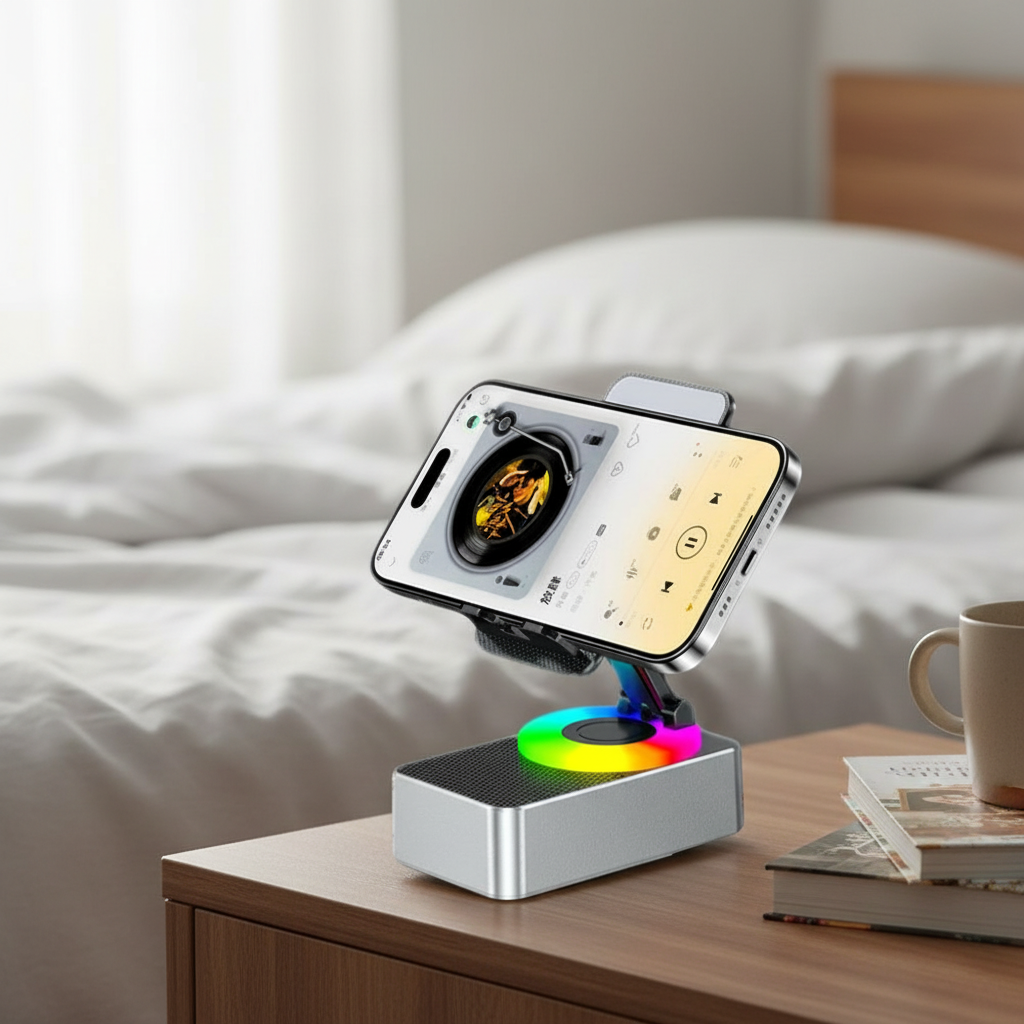 4-in-1 Phone Stand with Bluetooth Speaker