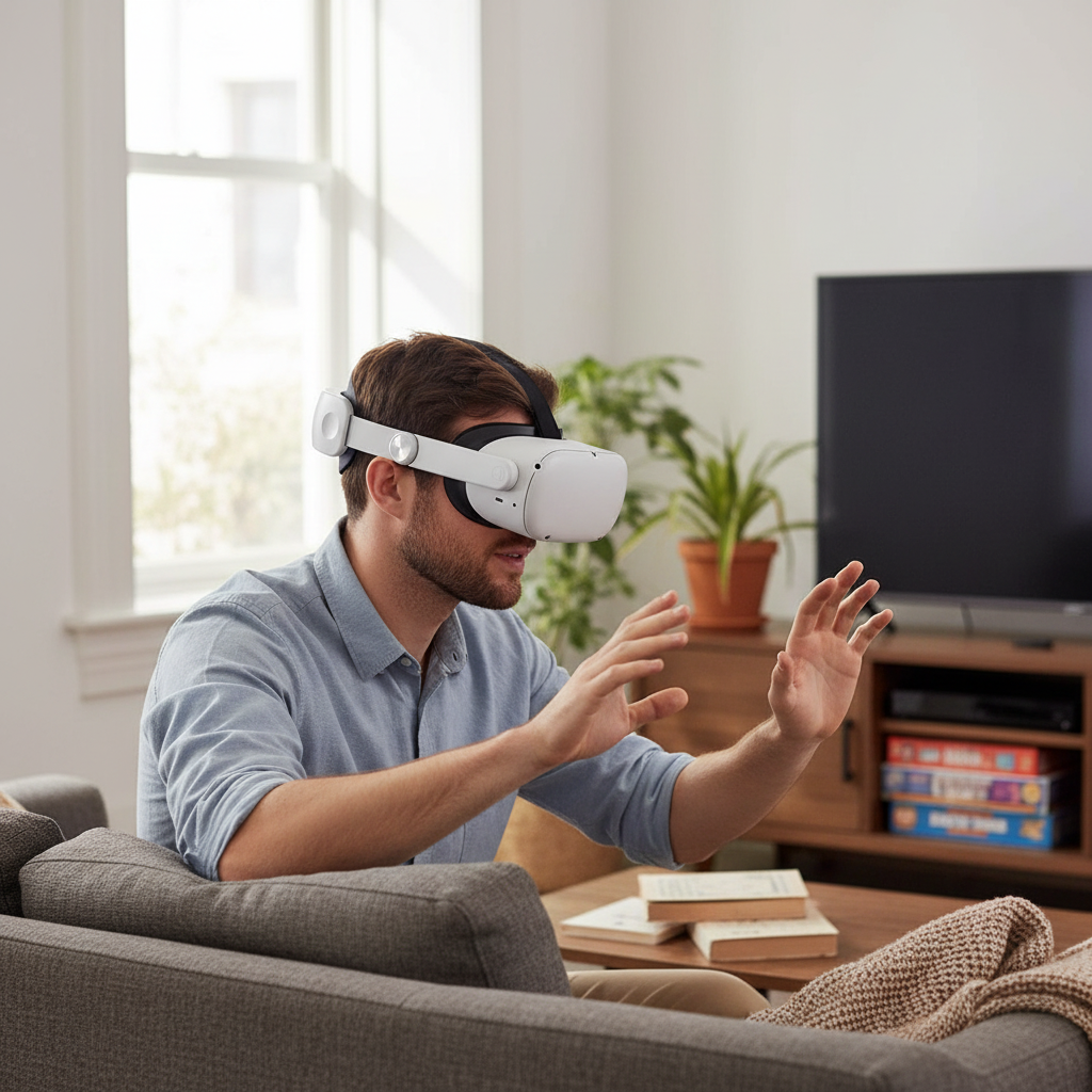VR Head Strap with Gravity Balance Support