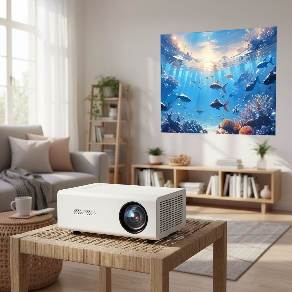 Portable HD 720P Projector with Fast Focus