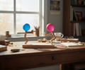 Wooden Balloon Battle Puppets Game for 2 Players
