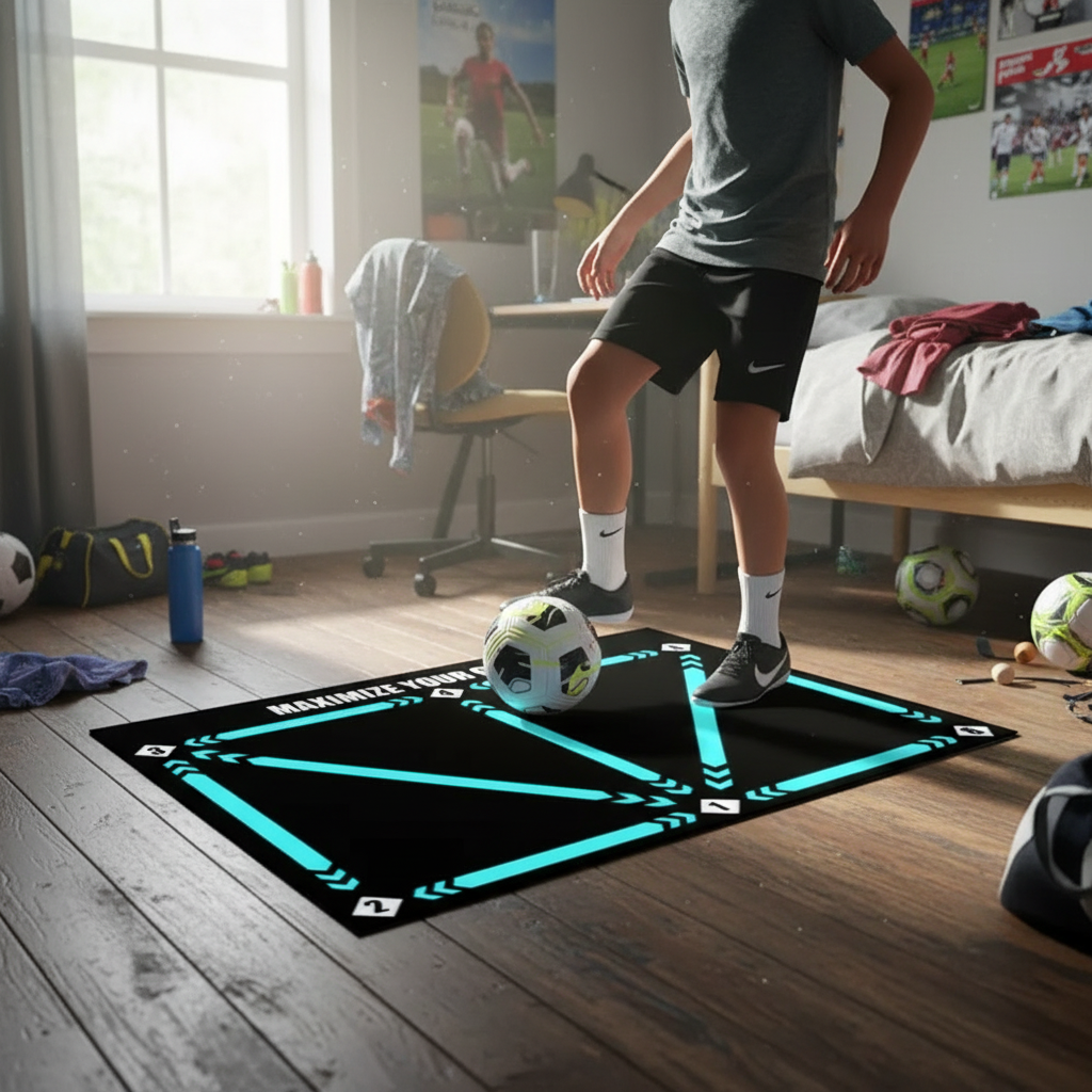 Kids' Soccer Training Mat | 90x60cm Non-Slip PVC
