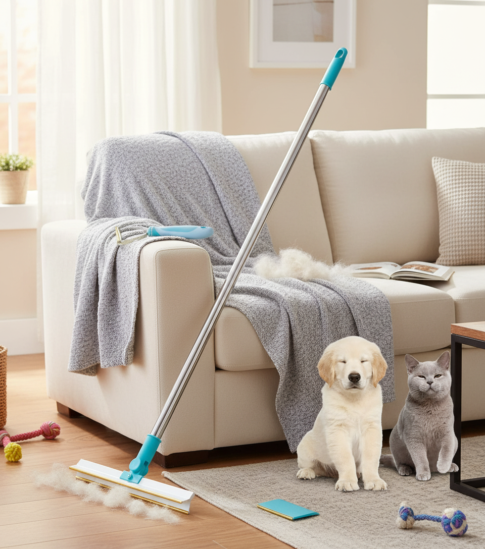 Pet Hair Remover Set - 3-Piece Tool Kit