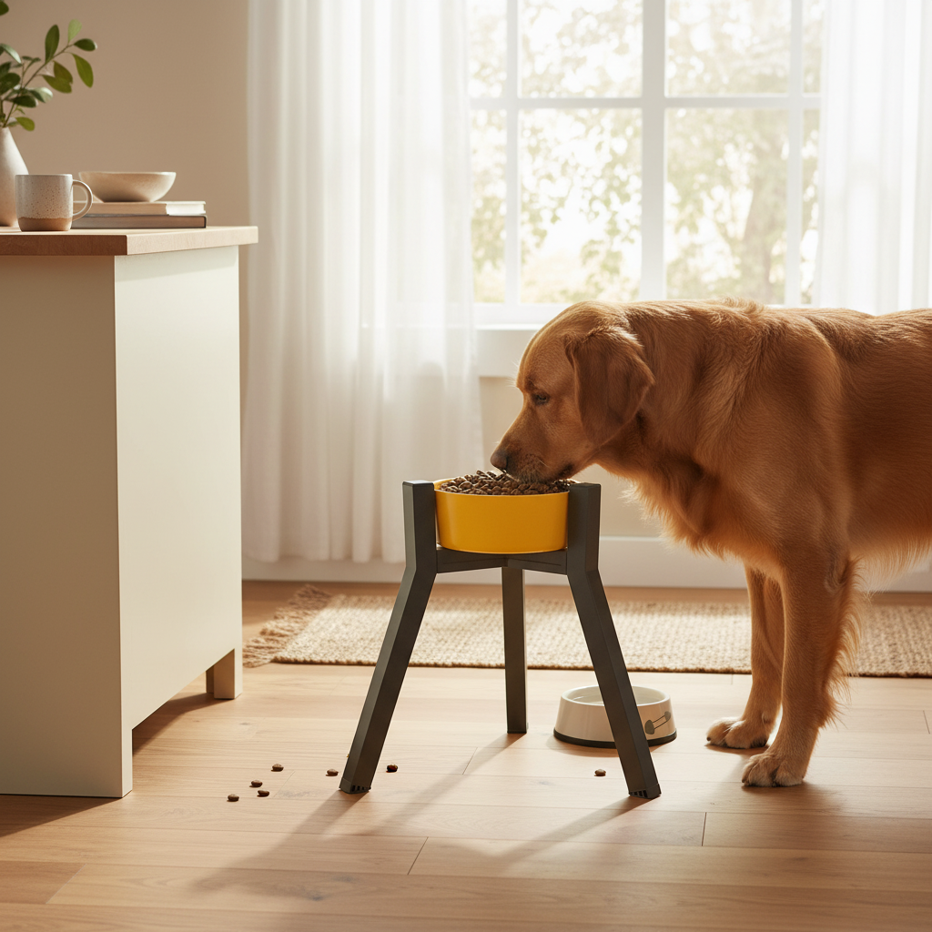 Elevated Dog Bowl Stand | 13.7" Adjustable Height Feeder