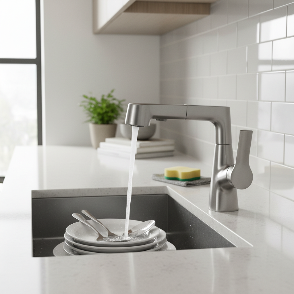 Modern Pull-Out Spray Basin Faucet