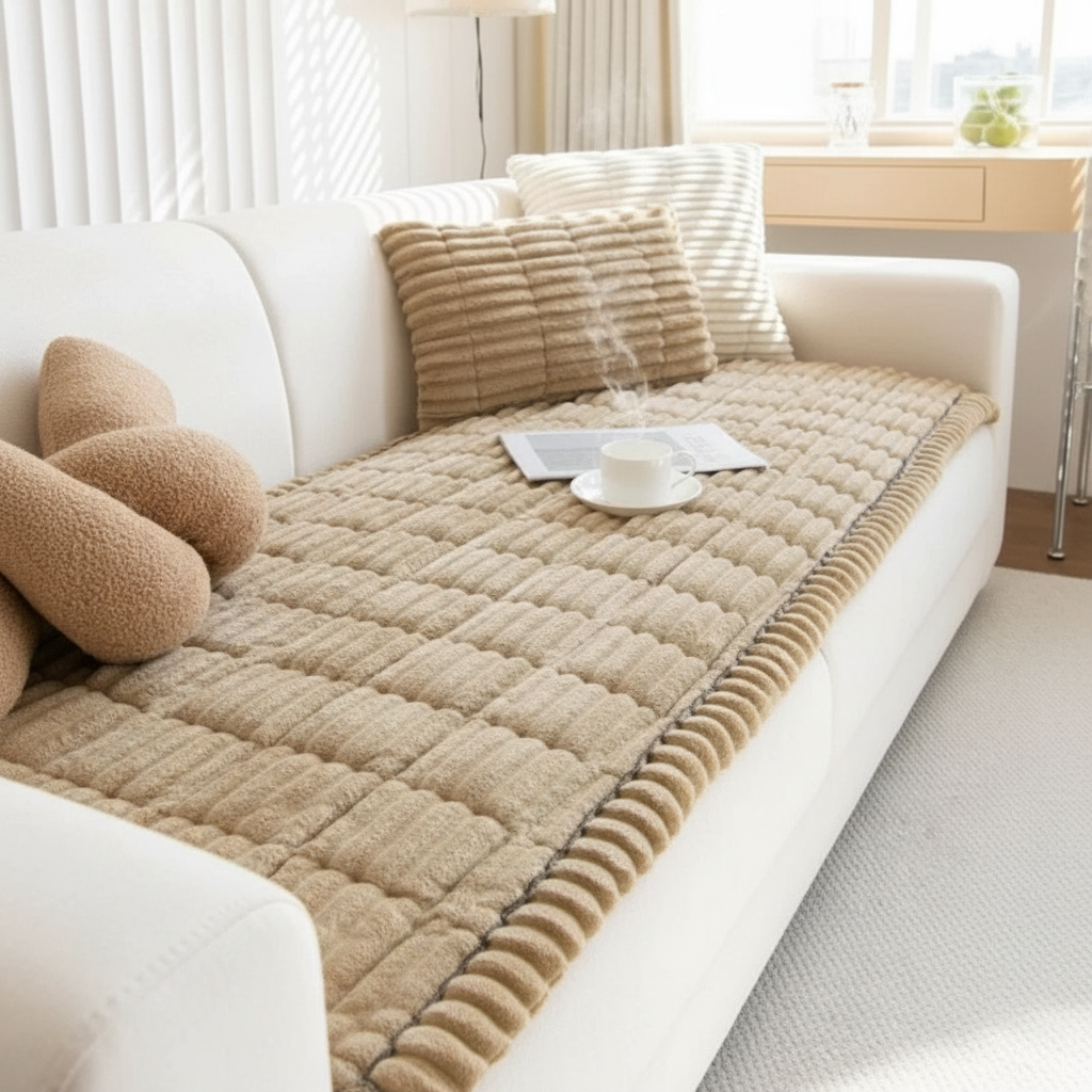 Ultra Plush Sofa Slipcover with Non-Slip Design
