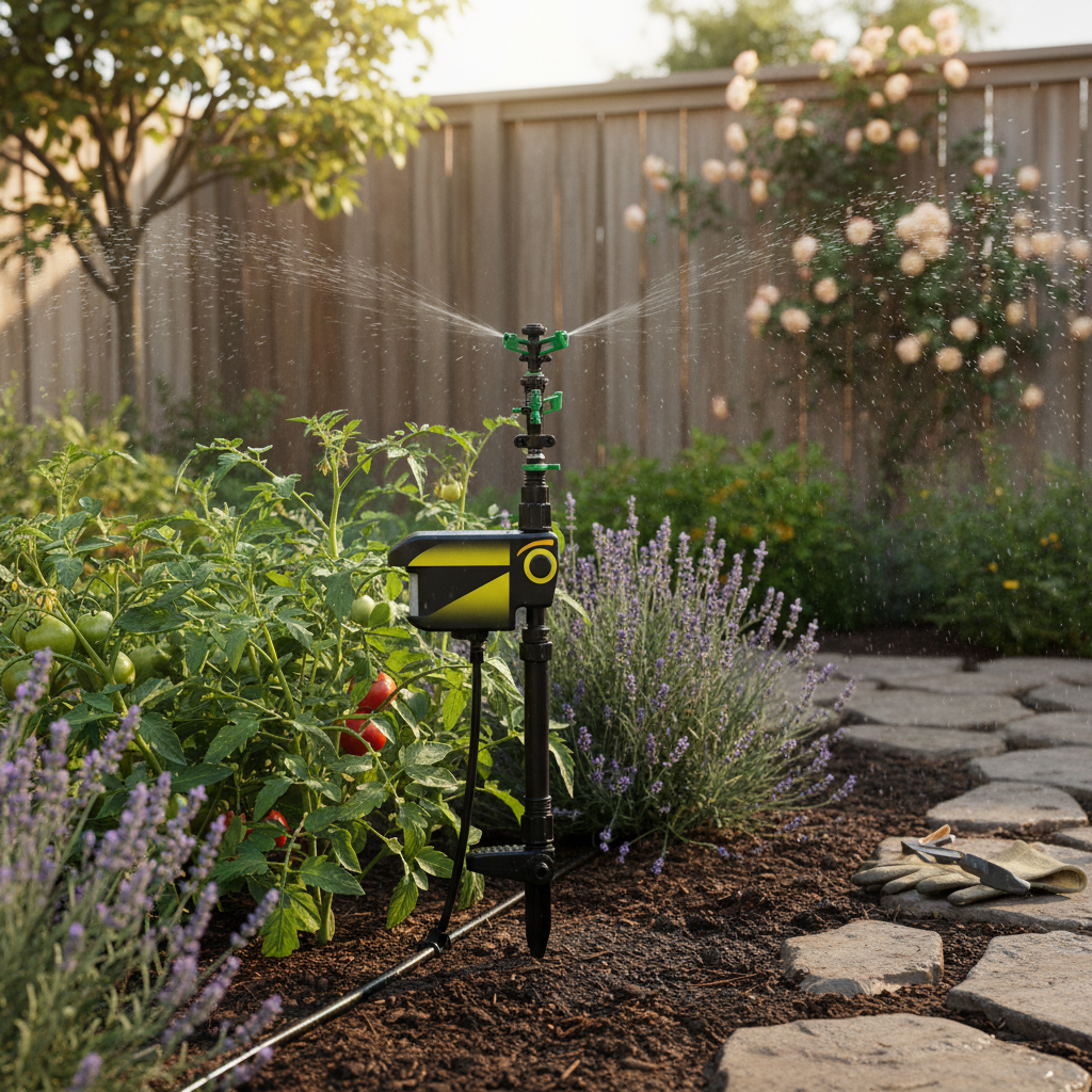 Solar Motion Activated Sprinkler for Deer