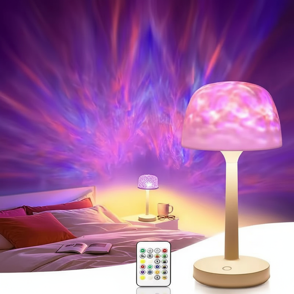 Cordless LED Projector Lamp with Remote Control