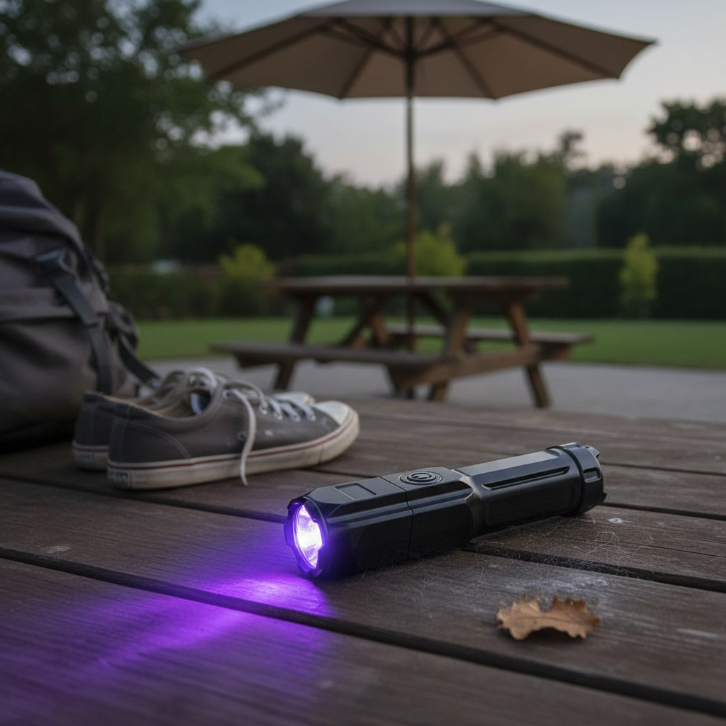 Rechargeable UV Flashlight with Zoomable Beam
