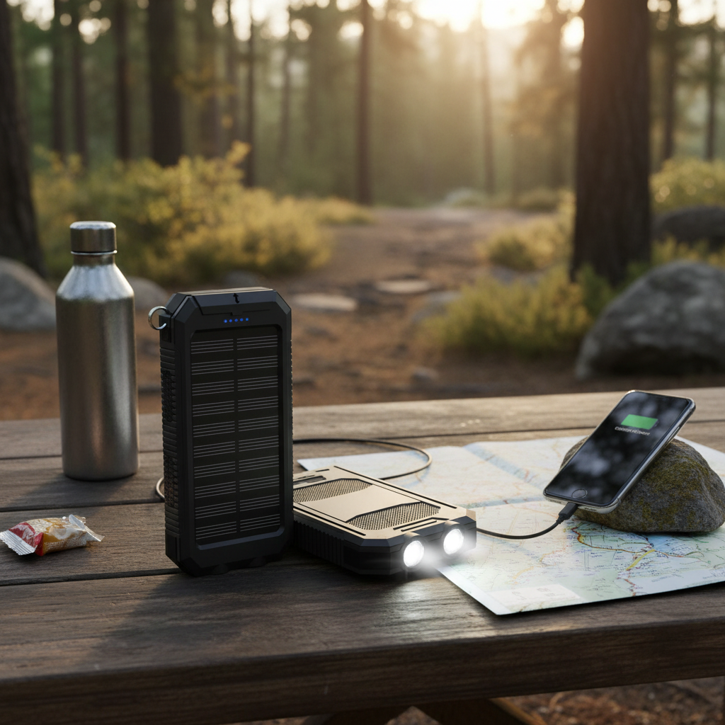 500000mAh Solar Power Bank Waterproof Dual USB