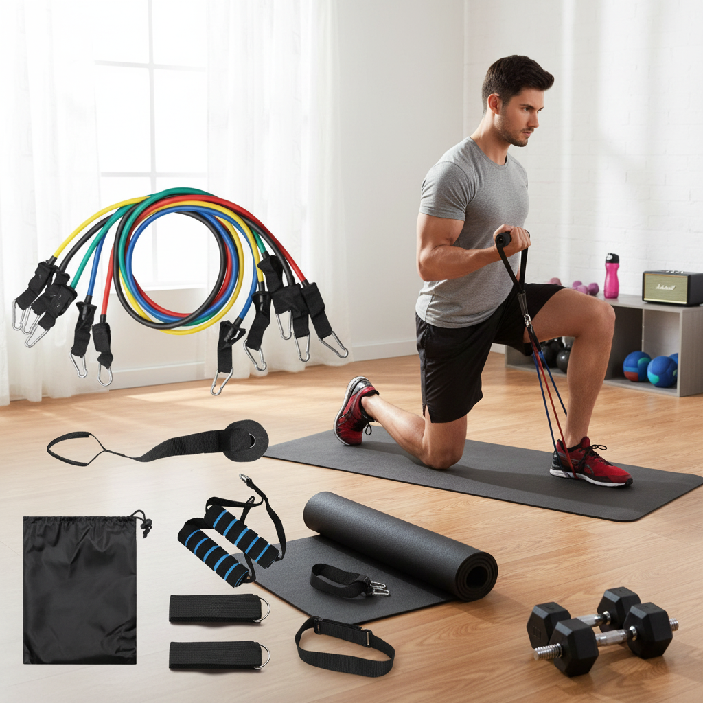 Resistance Bands Set with Handles & Door Anchor