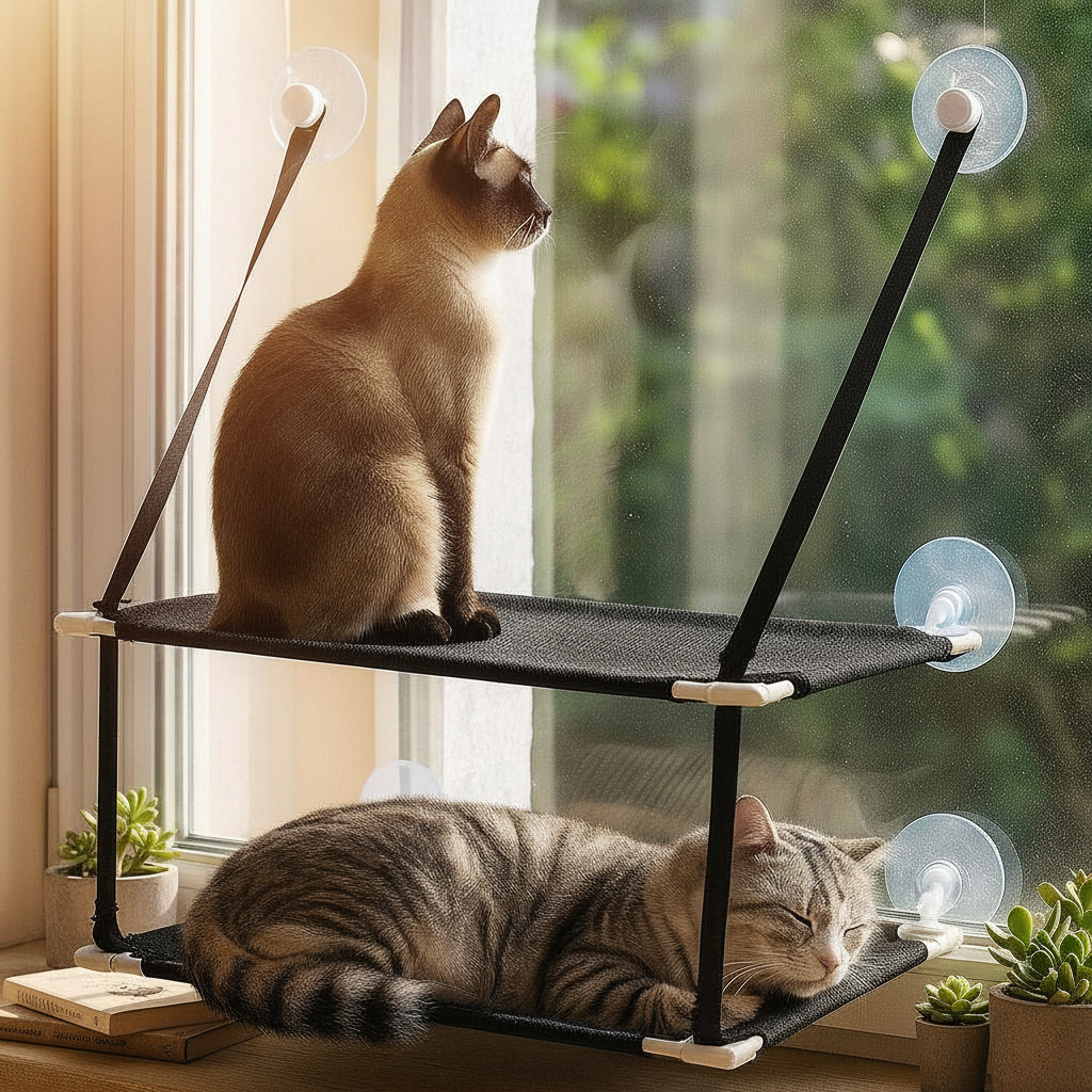 Cat Window Perch Hammock with Suction Cups