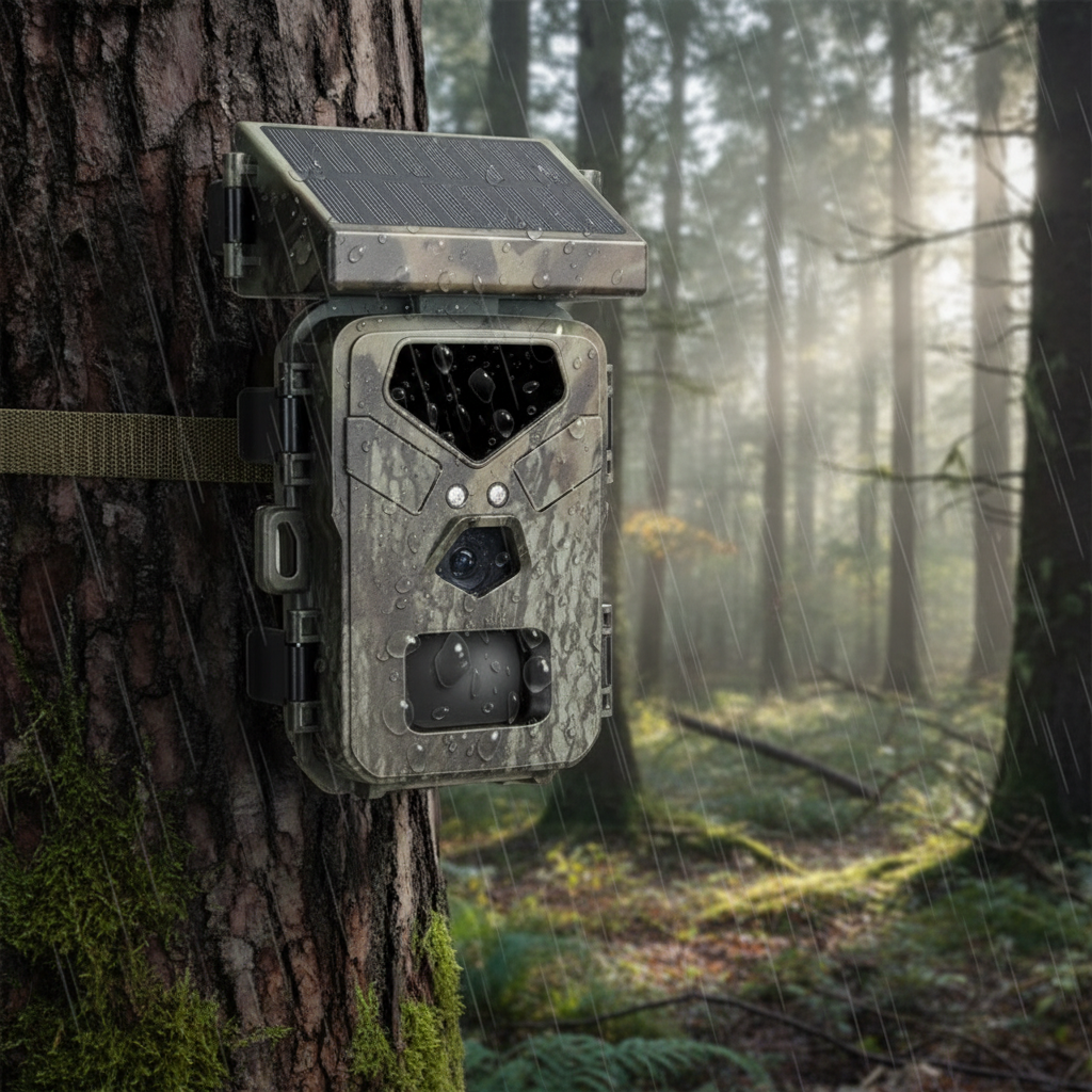 Compact Solar Trail Camera - 20MP Night Vision