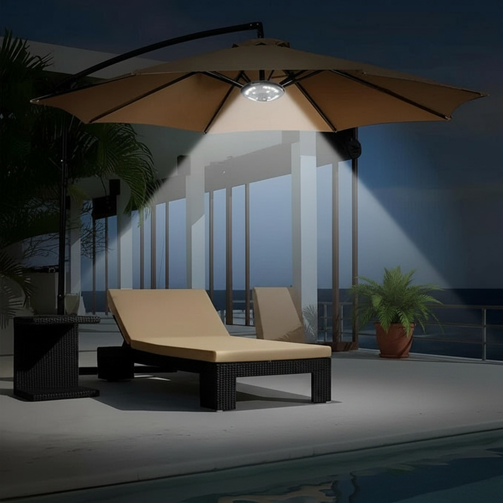 Parasol Lighting - Rechargeable LED Umbrella Light