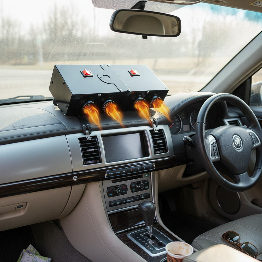500W 12V Electric Car Heater with Defroster