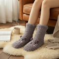 Kawaii Bear Fleece Socks - Warm & Non-Slip