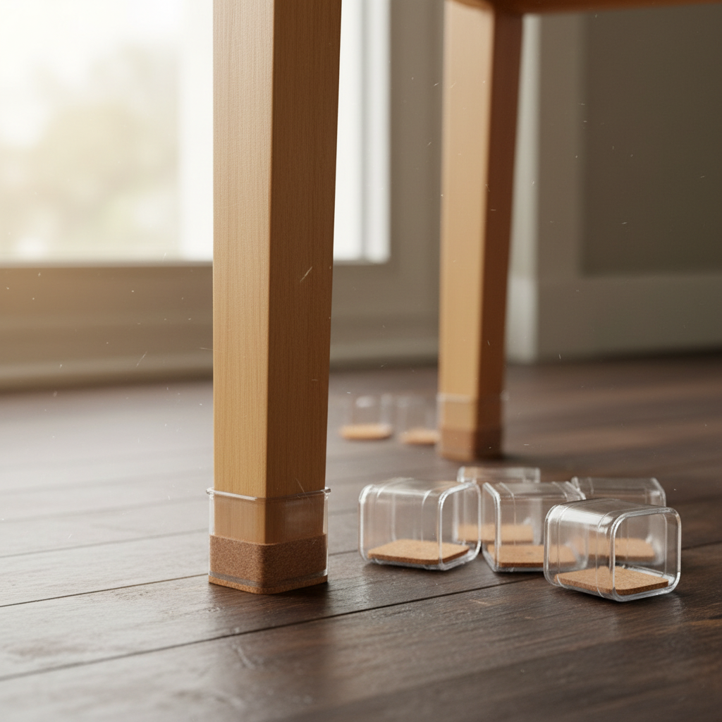 Square Chair Leg Floor Protectors (24-Pack)