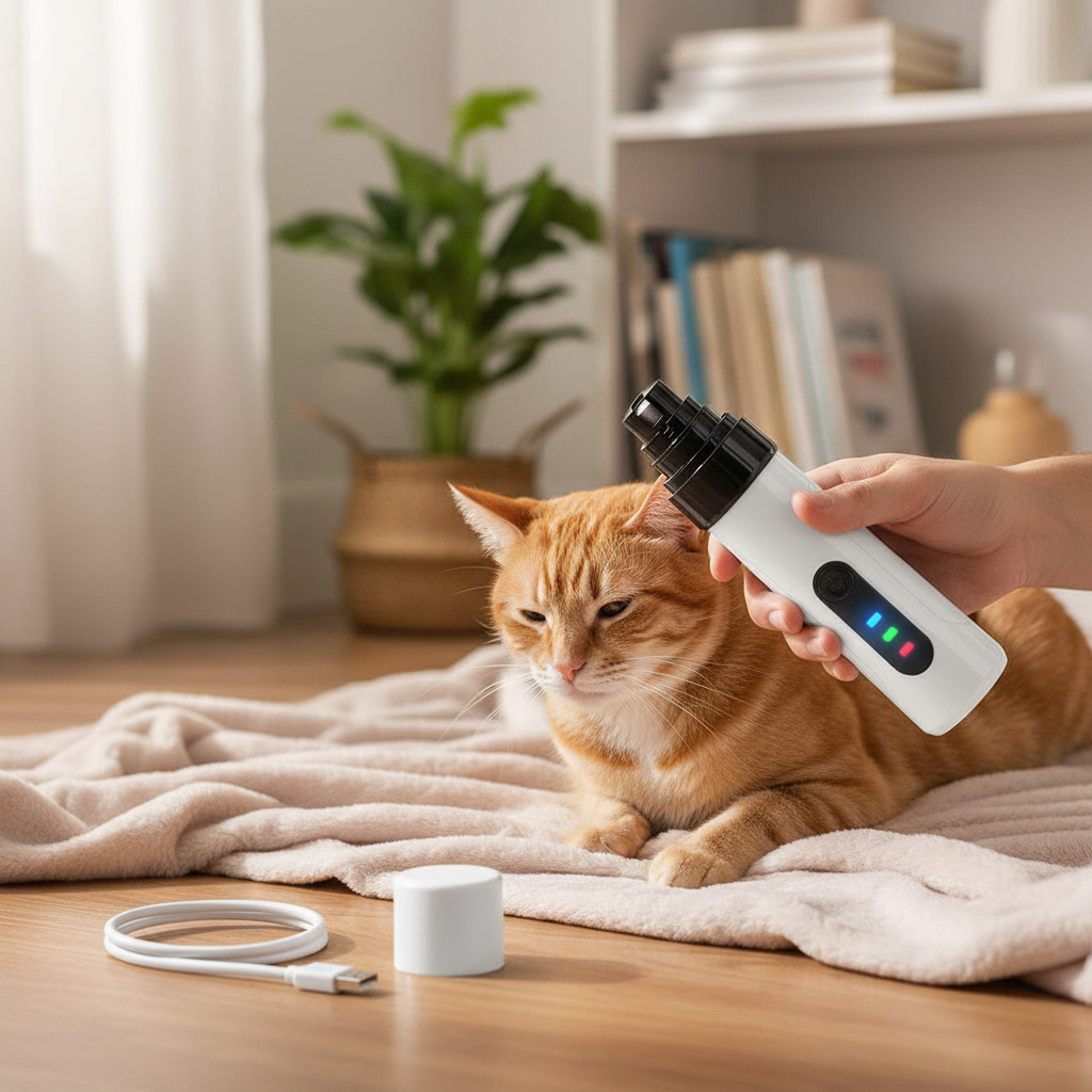 Electric Pet Nail Trimmer - Quiet Cordless Grooming Tool