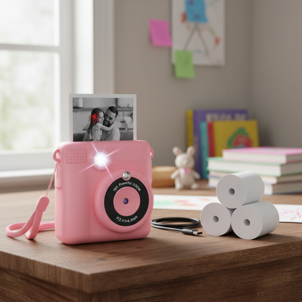 Instant Print Camera for Kids - HD Digital Portable