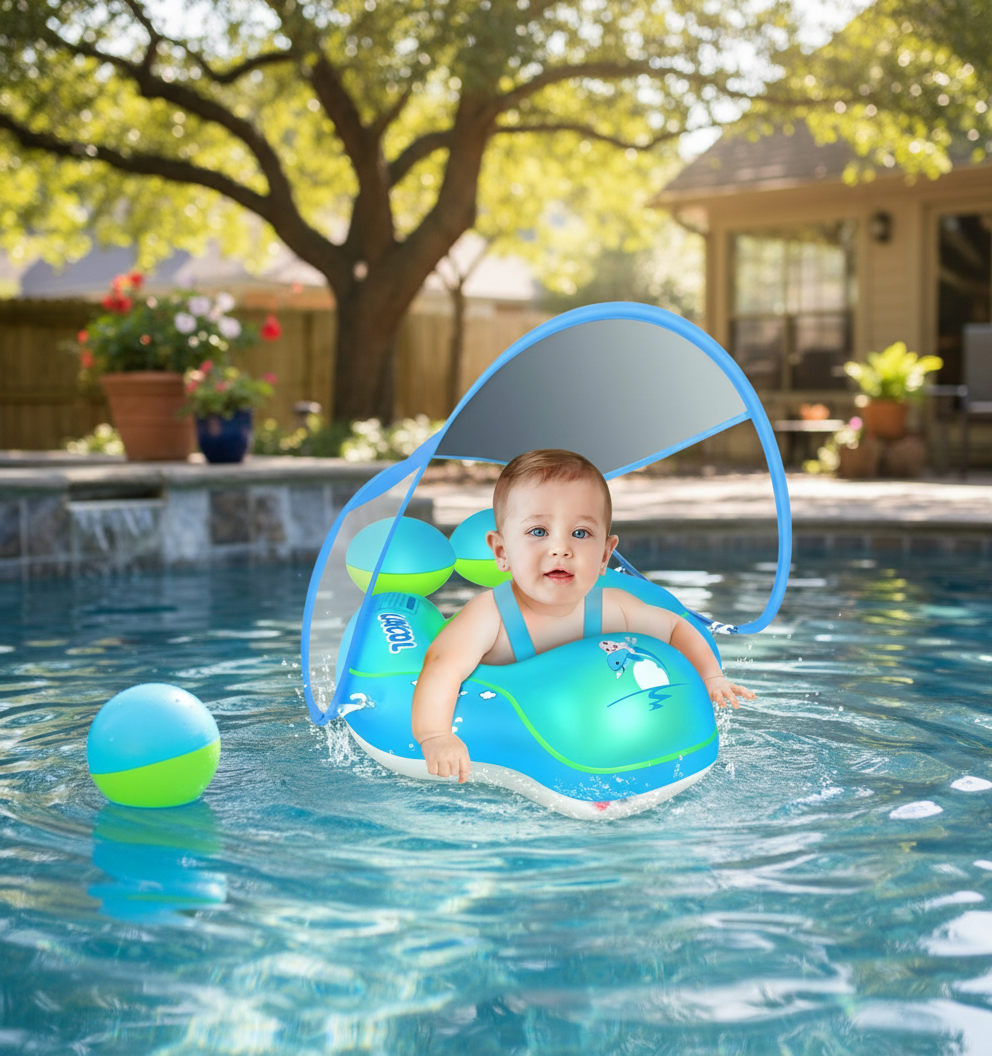 Baby Swim Float with UPF50+ Canopy