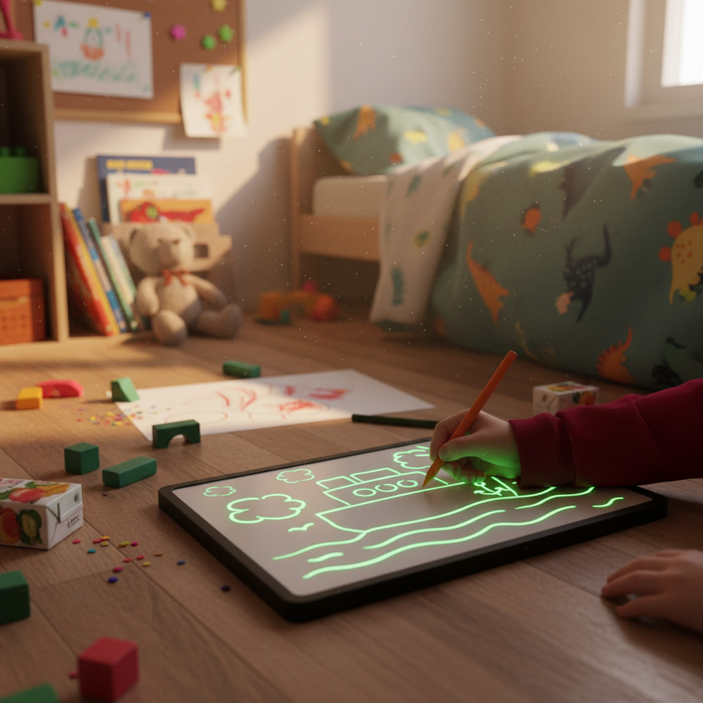 LED Light Drawing Pad for Kids - Glow Art Board