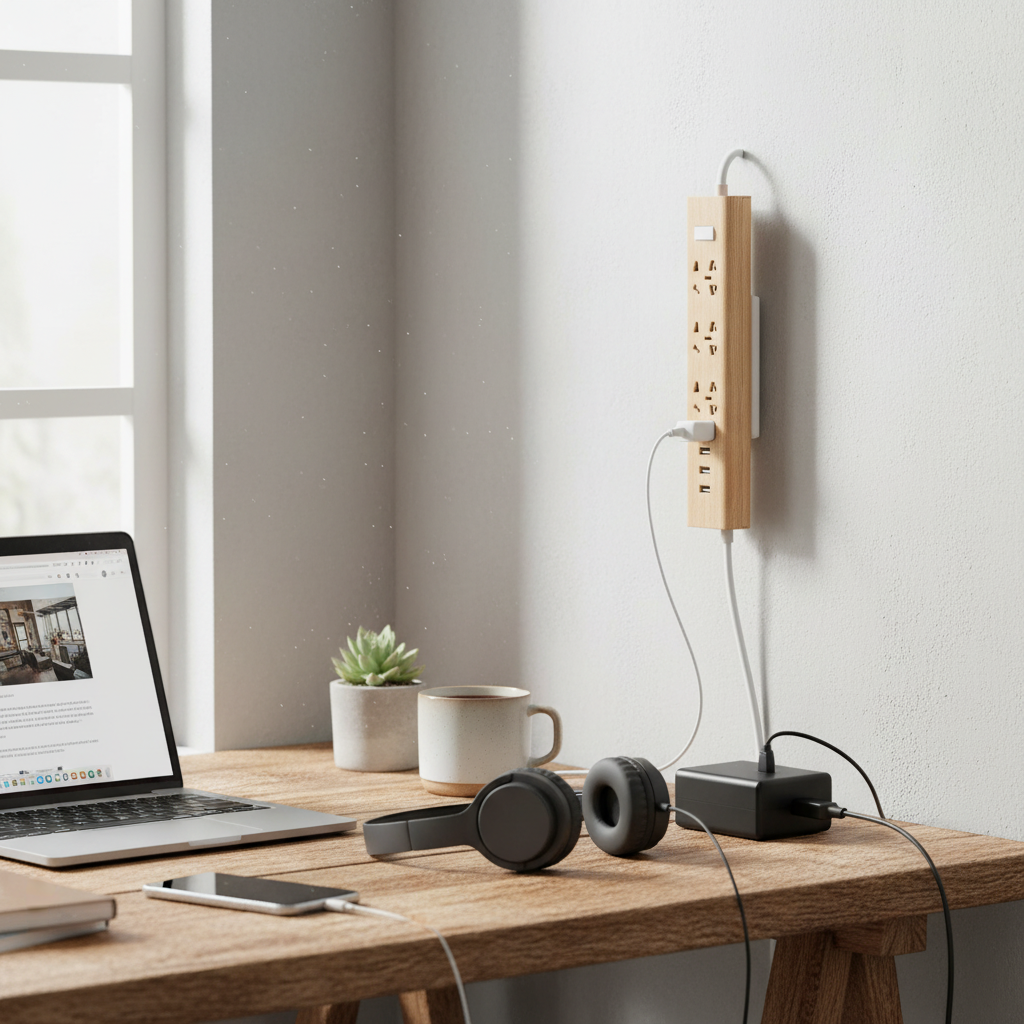 Self-Adhesive Cord Holder - No Drilling Required