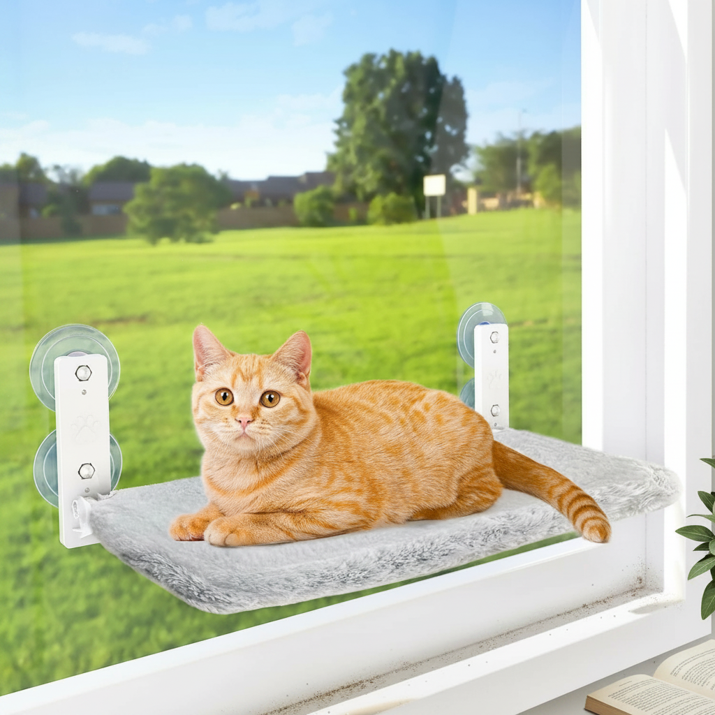 Cat Window Hammock with Suction Cups