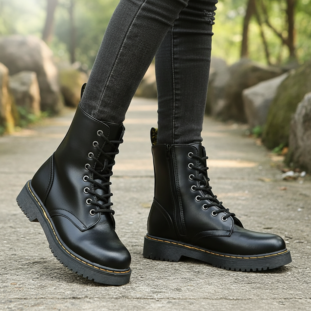 Empress Lace-Up Boots with Zipper | Comfortable Women's Boots