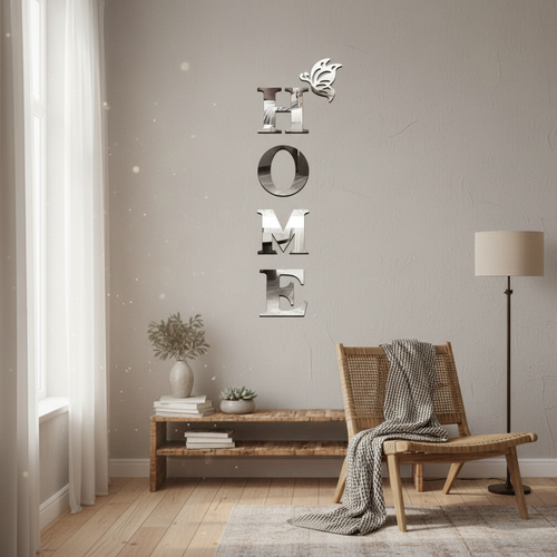 3D Mirror Wall Sticker - Modern Home Entrance Decor