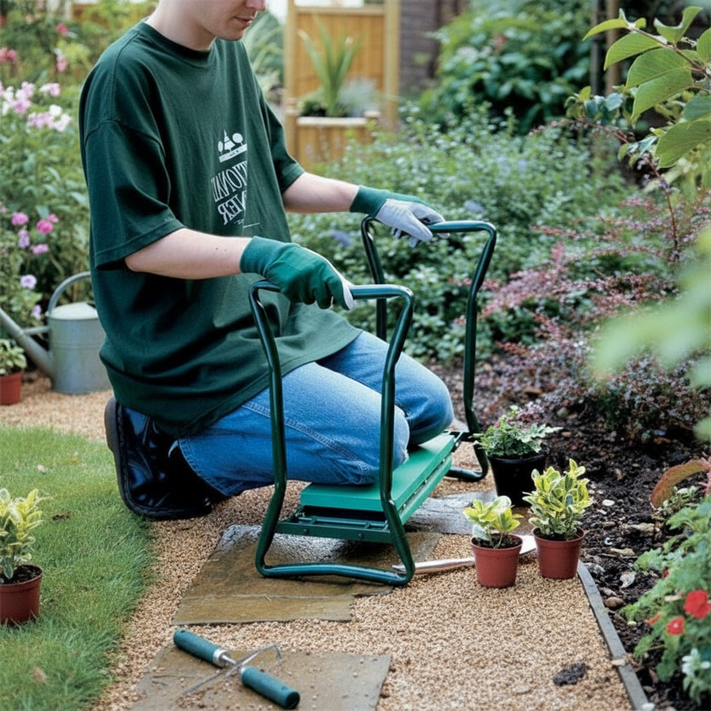 Ergonomic Garden Kneeler and Seat - Green