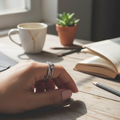 Triple-Spin Fidget Ring for Anxiety Relief